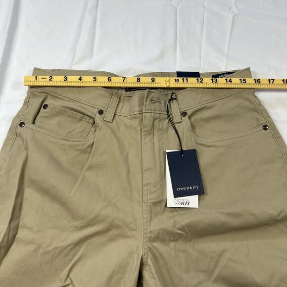 Crown and Ivy Motion Flex Tan Straight Fit 34x32 - Picture 7 of 9